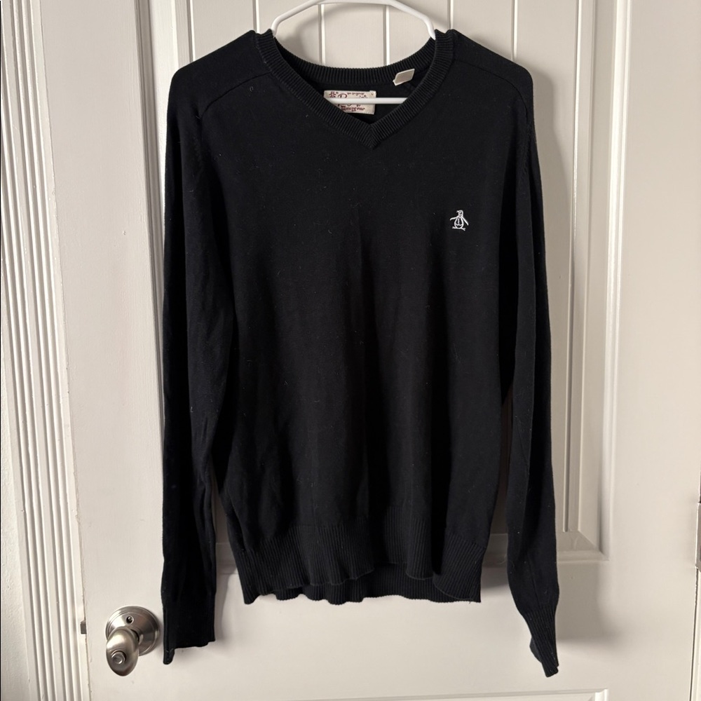 Vintage Original Penguin 100% Cotton V-Neck Sweater